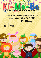 Plakat Kindermaskenball 2027 Niedersalbach